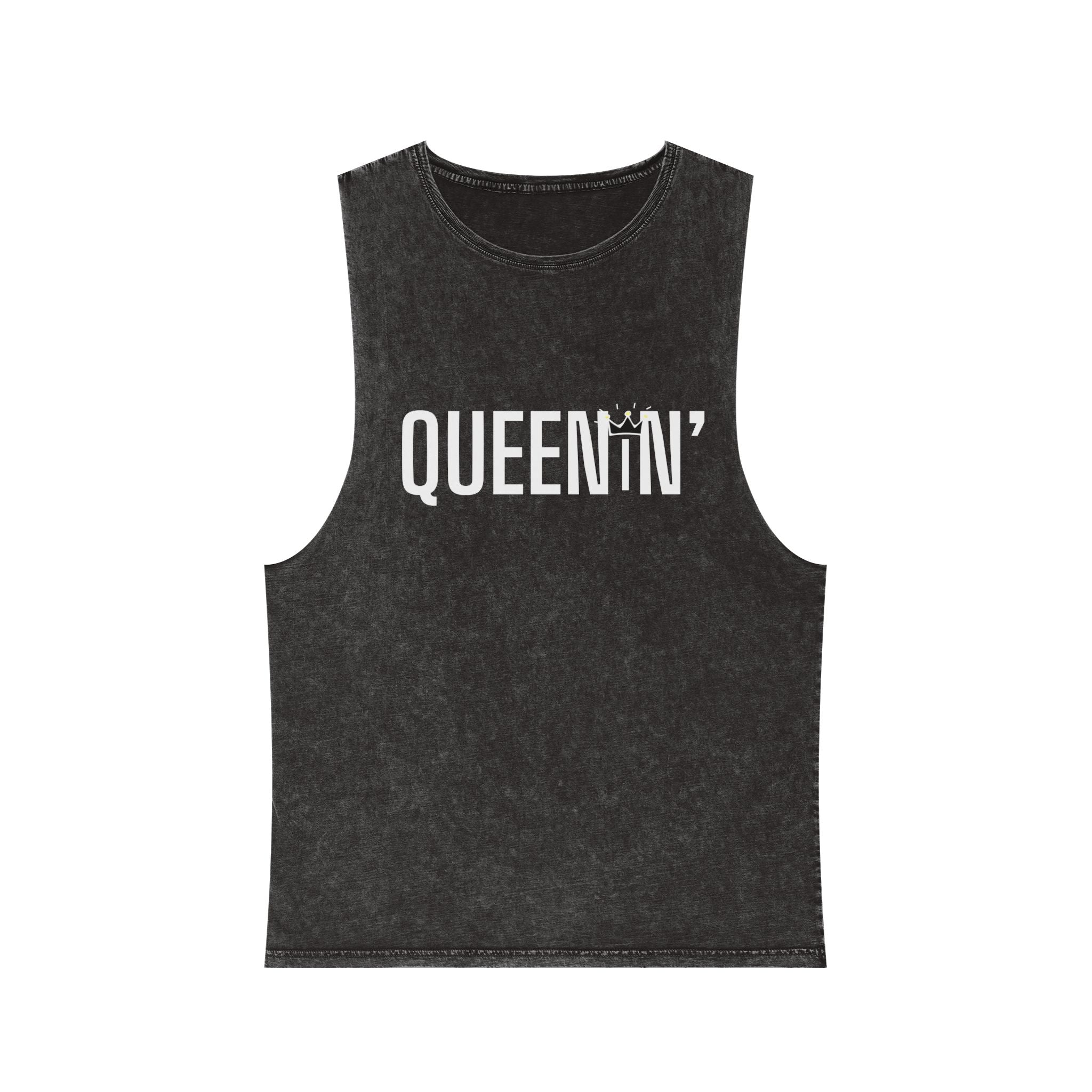Queenin' Stonewash Tank Top