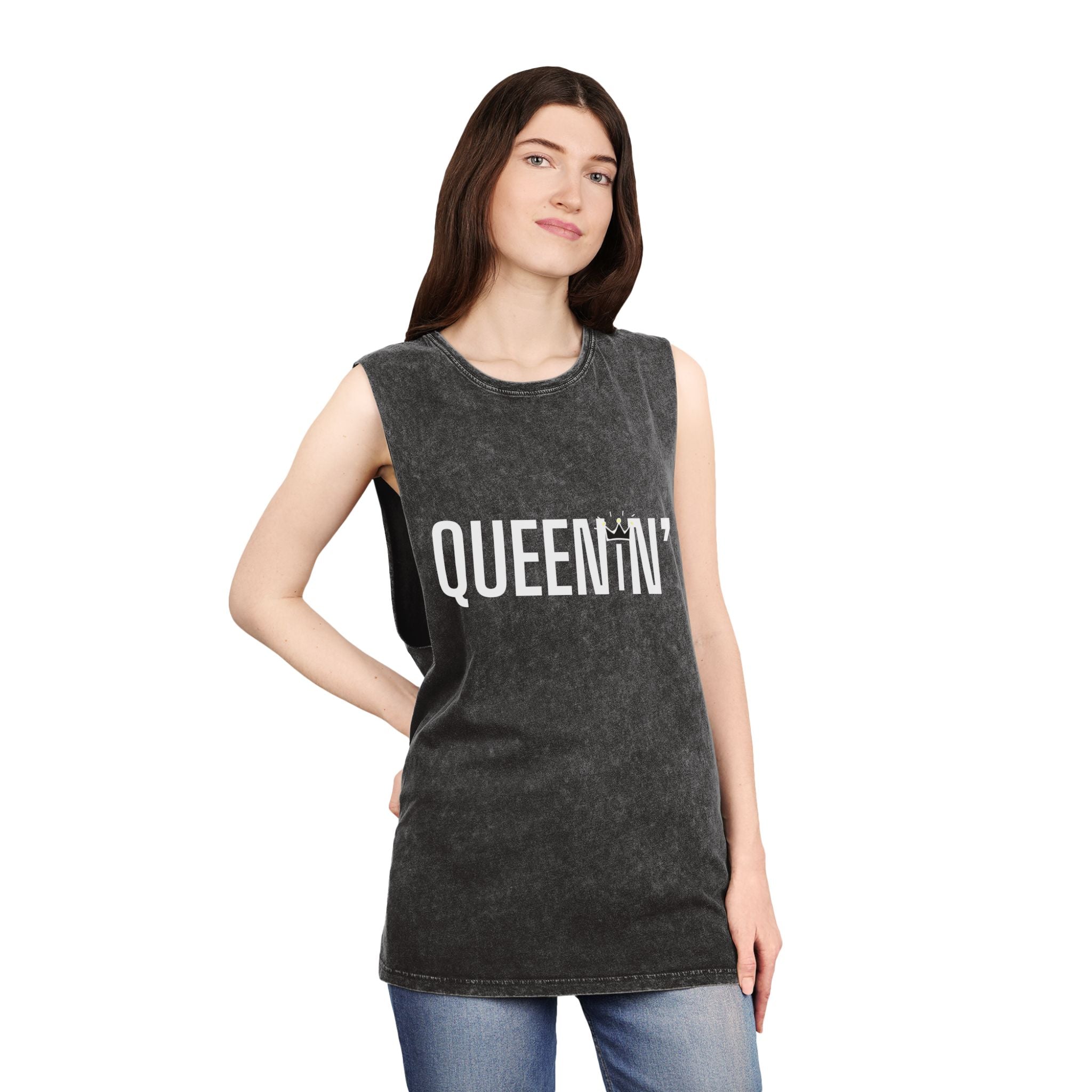 Queenin' Stonewash Tank Top